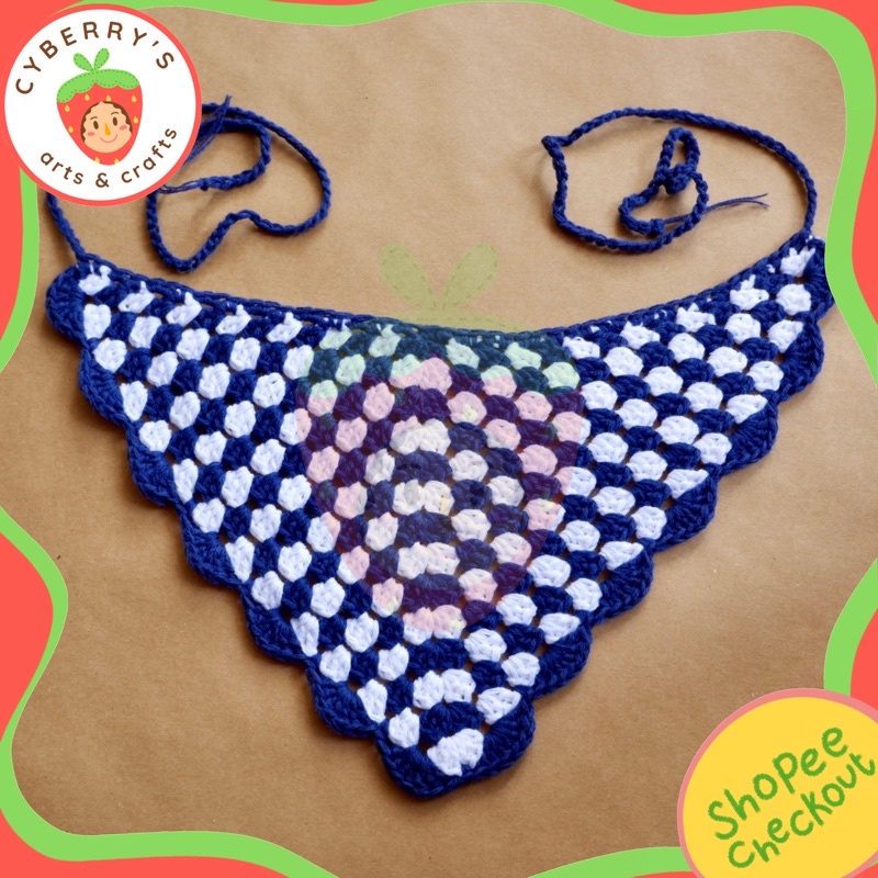 Checkered Crochet Bandana Shopee Philippines