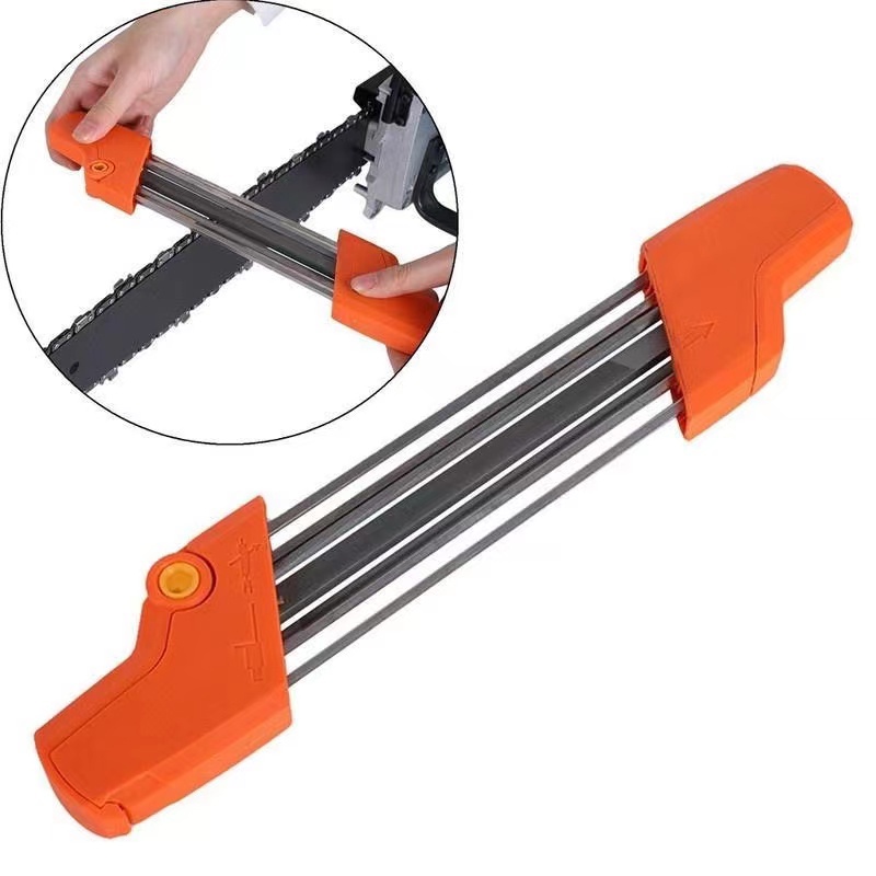 2 IN 1 Easy Chainsaw File 4mm Chain Sharpener Whetstone Kits For Stihl