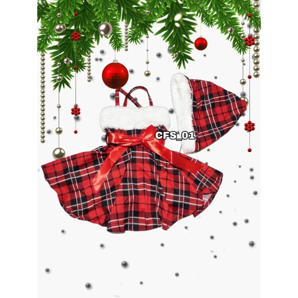 Onhand Cute Baby Girls Santa Dress Christmas Dress 0-6years Old
