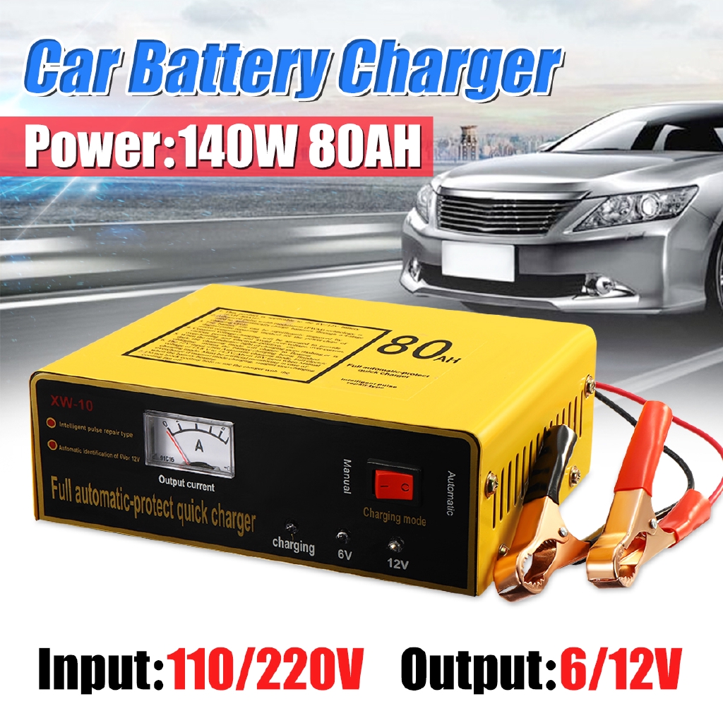 220v 6v 12v 80ah Truck Auto Car Battery Charger Negetive 