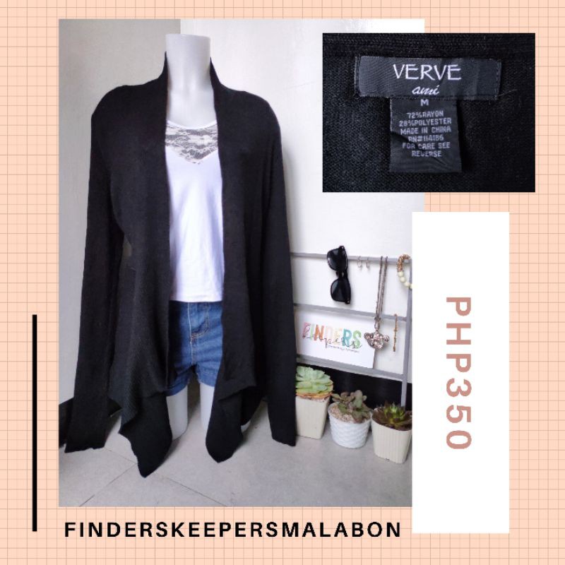 verve ami black cardigan