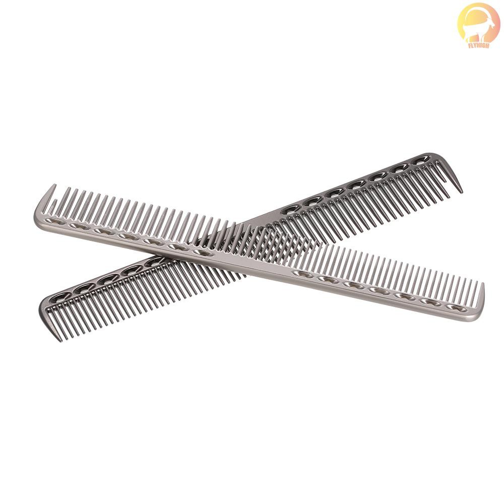 F & H Stainless Steel Hair Comb Professional Hair Salon Hairdressing Steel  Comb Hair Cutting Metal Comb Black | Shopee Philippines
