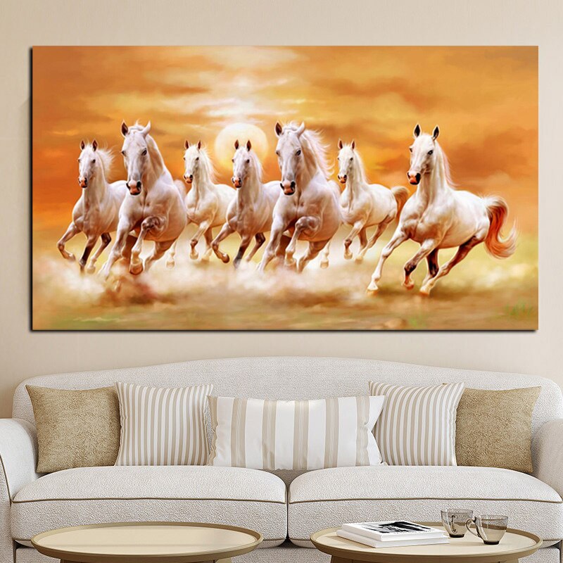 Horse Running Room Wallpaper Oil Paint Art Painting Wall Decor Living Home  Decor Canvas Bedroom Home Picture Poster | Shopee Philippines