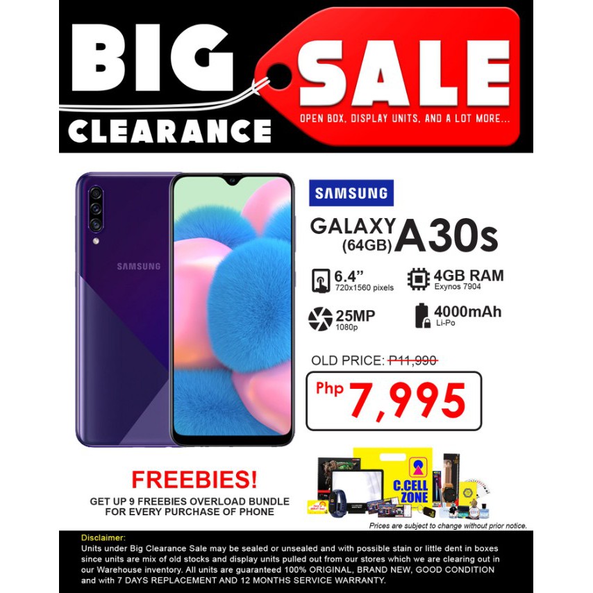 samsung a30s shopee