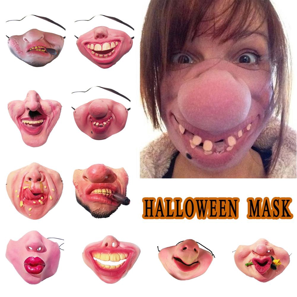 Funny Adult Party Mask Latex Clown Cosplay Half Face Horrible Scary Masks  Masquerade Halloween Party | Shopee Philippines