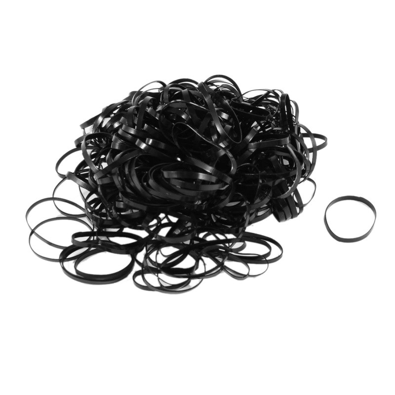 255 Pcs Black Elastic Ponytail Holders Hair Rubber Bands For Girl Lad