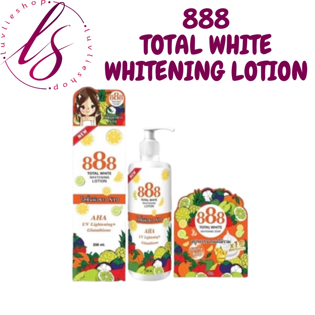 Original 888 Total White Whitening Lotion, Whitening Soap From Thailand