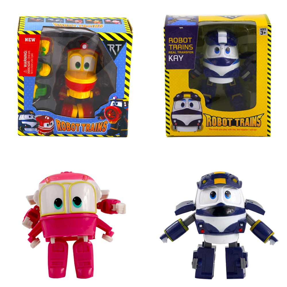 4 Styles 10cm Robot Trains Transformation Anime Figures Pvc Rt Kay Alf Duke Train Car Robot Shopee Philippines