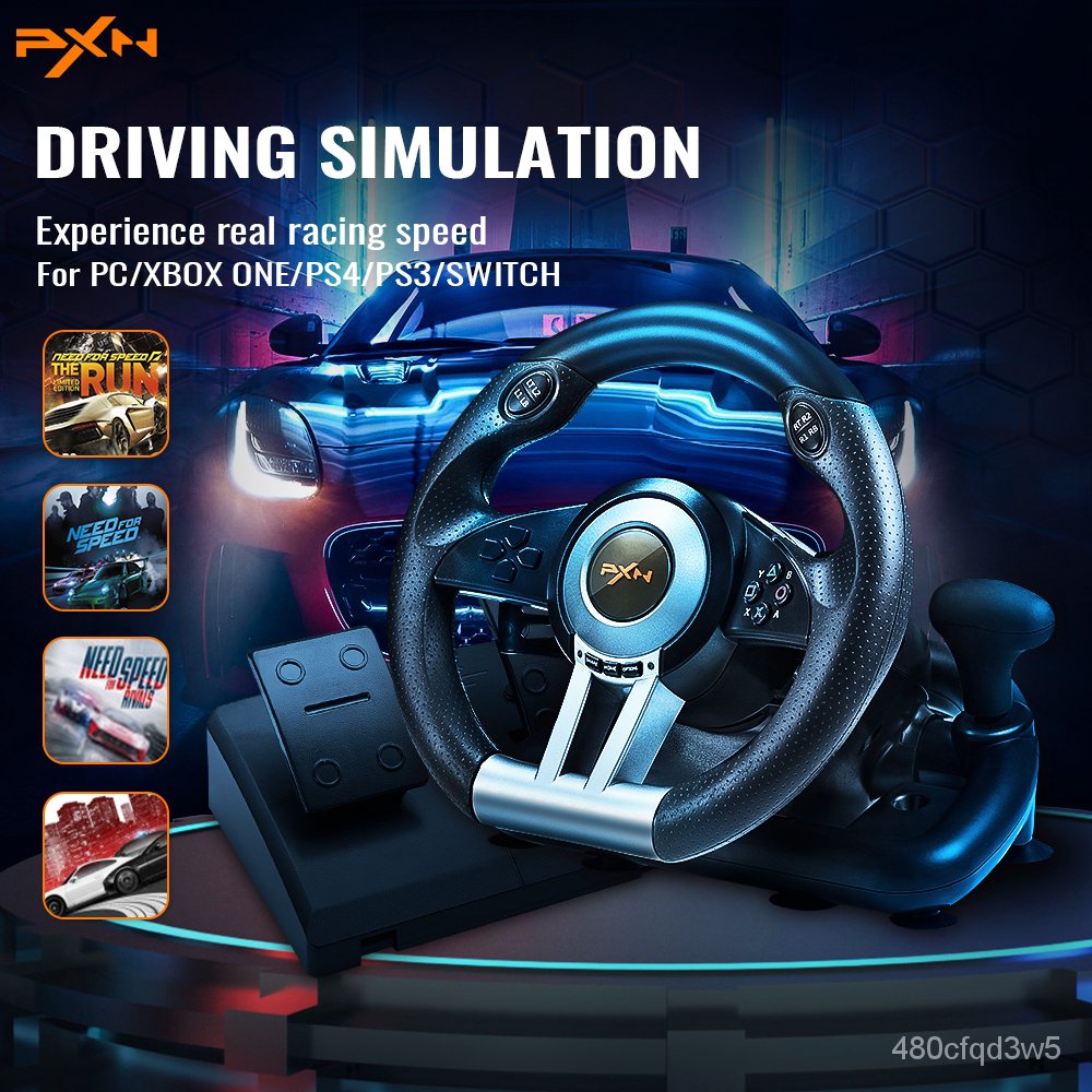 PXN V3II 180 Degree PC Racing Wheel Universal Usb Car Sim Race Steering Wheel with Pedals for