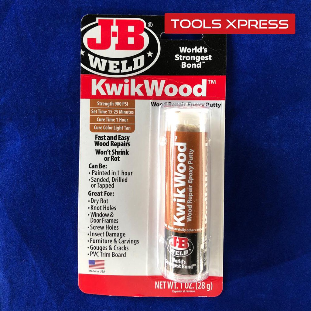 Jb Weld 8258 Kwikwood Wood Repair Epoxy Putty Stick2 Oz