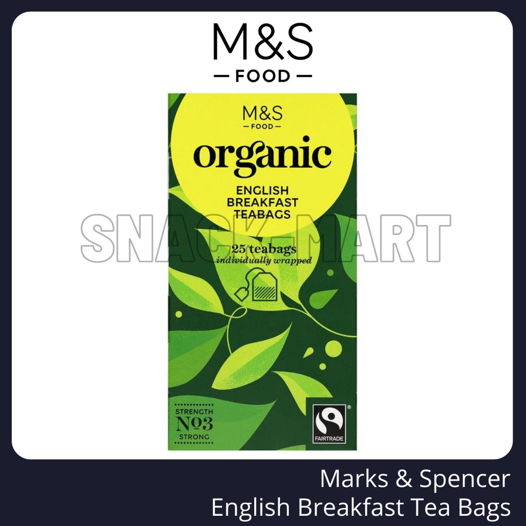 M&S Marks & Spencer Organic Fairtrade English Breakfast Tea Bags 25 per ...
