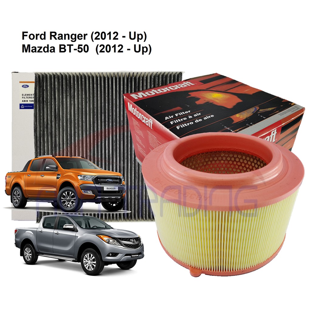 Combo Air Filter and Charcoal Cabin Filter for Ford Ranger ...