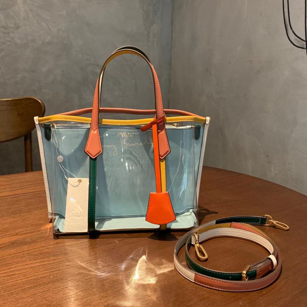 Ready Stock！！】Tory Burch Lady's 2023 Hot Sales Perry Series Pvc With  Leather Small Size Triple-compartment Tote Bag Crossbody Bag | Shopee  Philippines