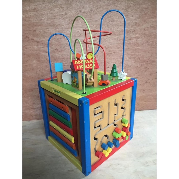 Imaginarium Giant Bead Maze Zoo Wooden Activity Cube Shopee Philippines