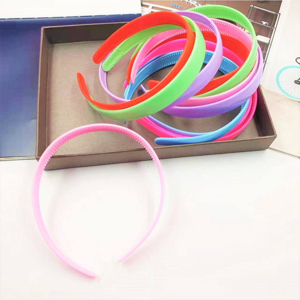 Hb01a 12pcs 1 5cm Hard Plastic Headband Hair Band For Women Girls Shopee Philippines