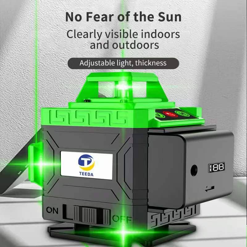 16 Line 3D 4D Laser Level Green Light Cross SelfLeveling Rotary Lazer