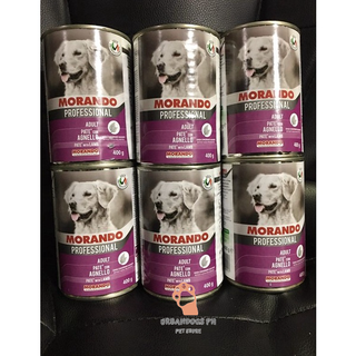 Dog food for Adult 400g x 6 Cans Morando Professional Adult Dog Pate' with Lamb 400g