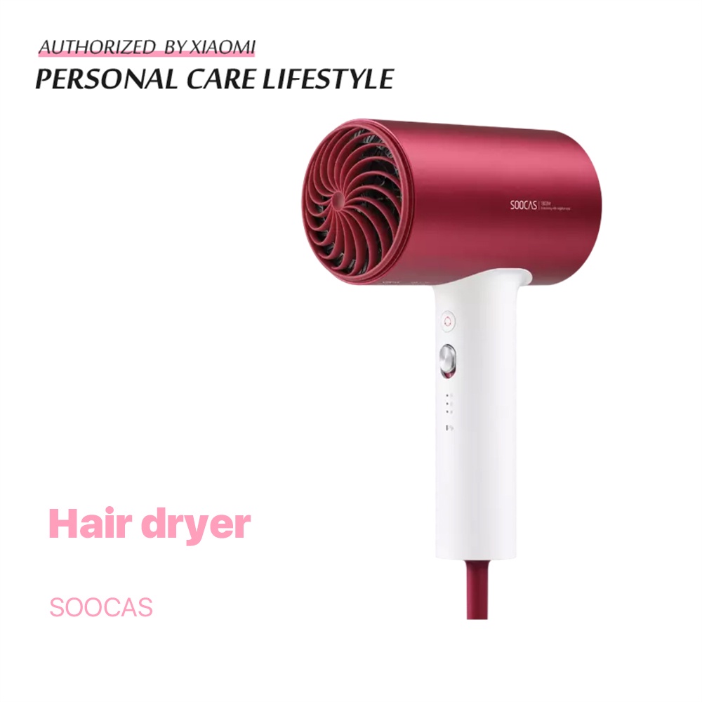 Soocas Hair Dryer Negative Ion 1800W Hair Care Aluminum Powerful ...