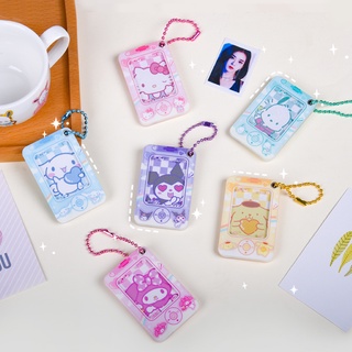 Sanrio 1 Inch Mini Photo Keychain Kuromi Cinnamoroll Idol Photocard ...