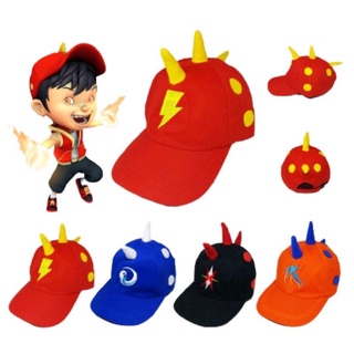 Boboboy Hat Child Raffle Cloth dril Embroidery Antlers Hat 2 Years Old To 7 Years Old #1