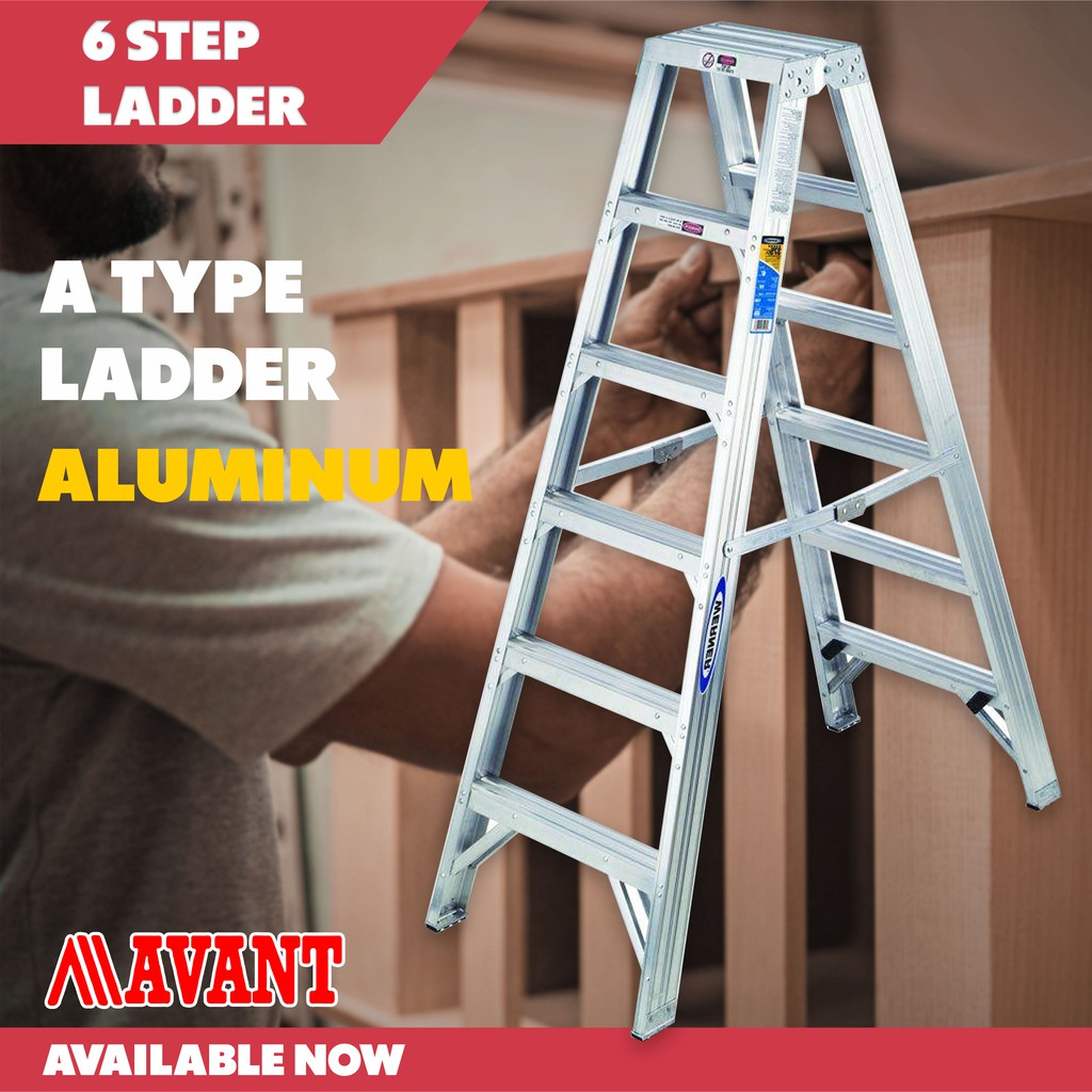 Aluminum 6 steps folding steady step ladder Easy to use and most used