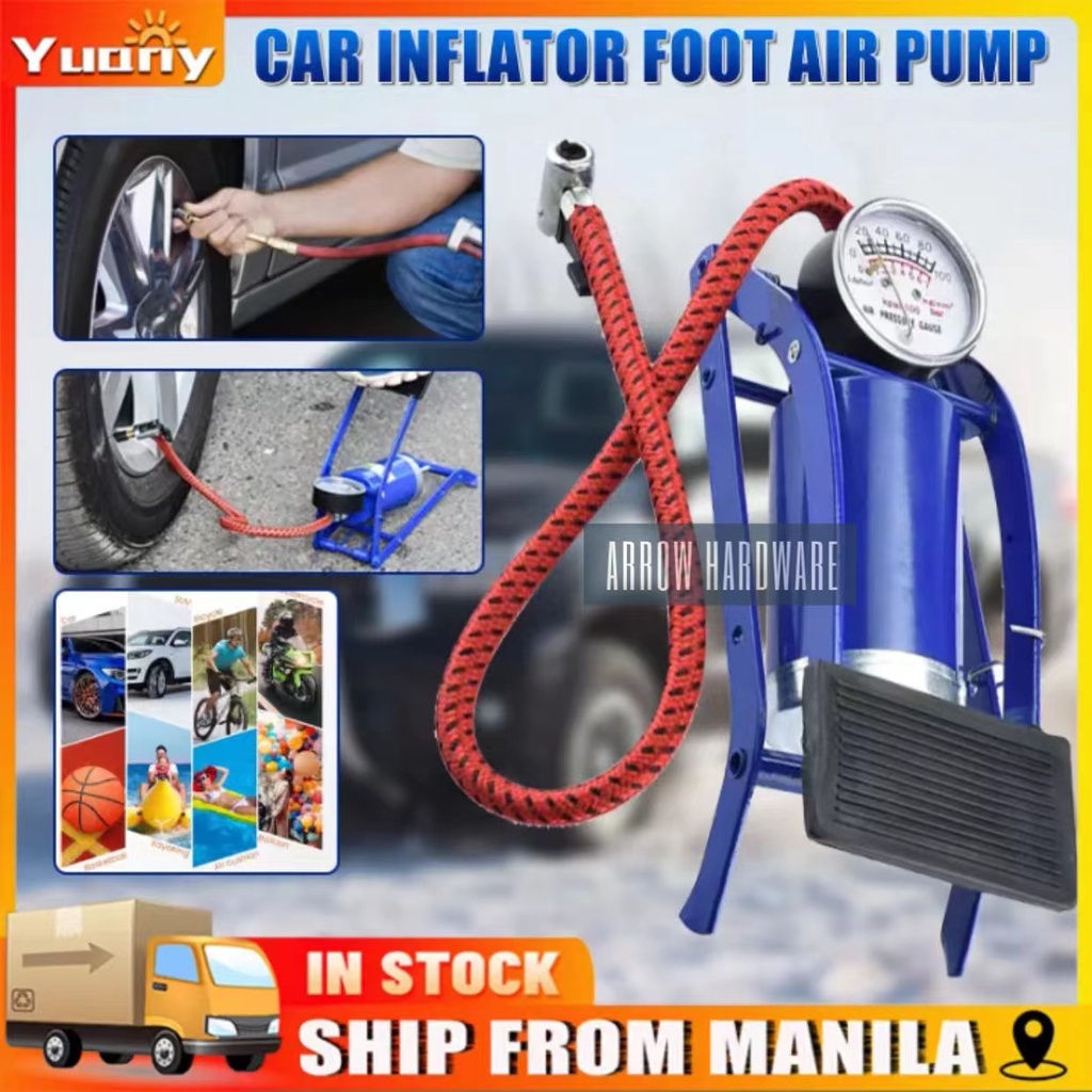 Dragon MultiPurpose Air Foot Pump High Pressure Portable Foot Tire