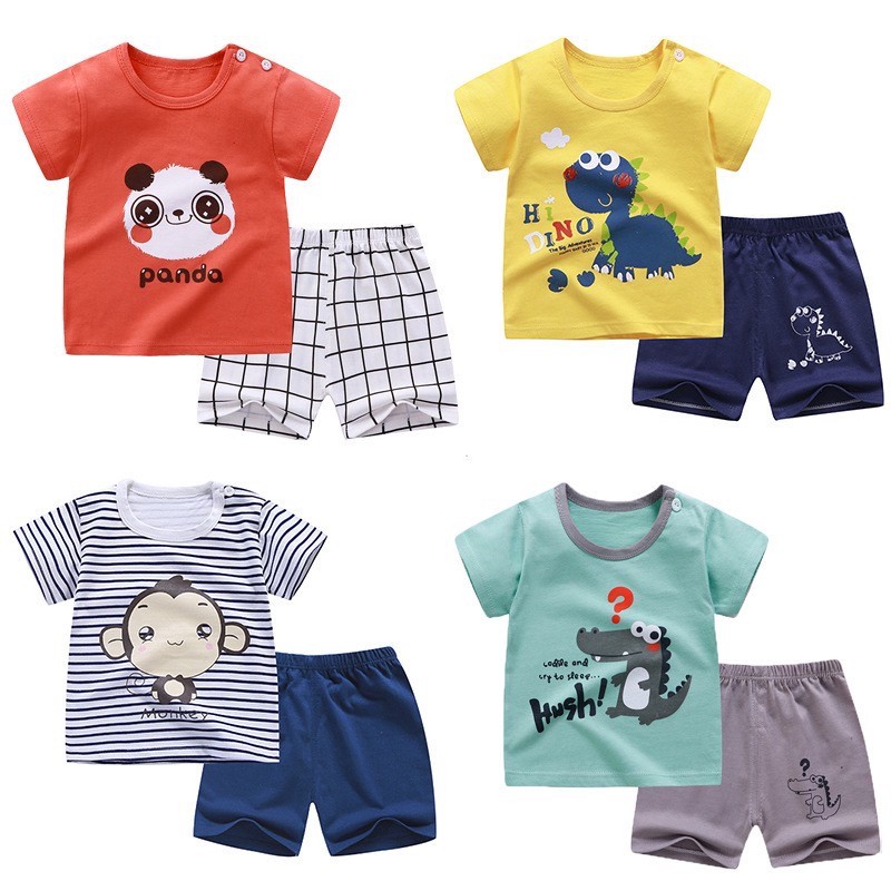 HJ Baby Corp Boys Girls Tshirt Shorts Set Pajama Kids Terno Baby ...