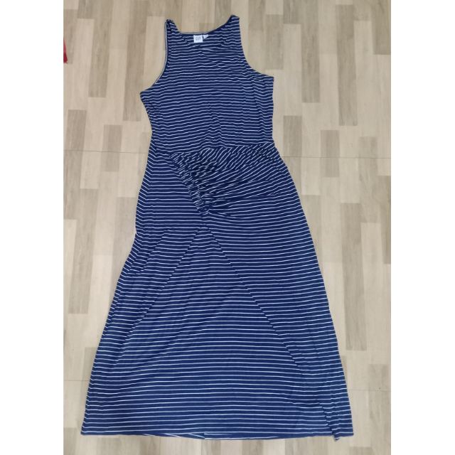 gap striped maxi dress