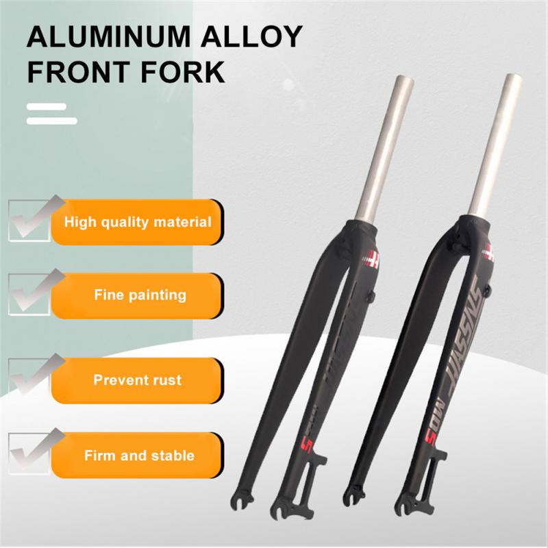 HASSNS Aluminum Alloy Bicycle Rigid Front Fork compatible Brake 26/27.5 ...