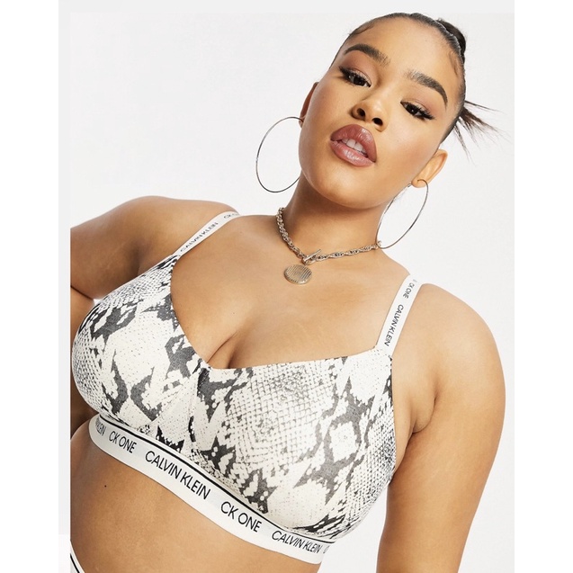 D13 Plump Bra 1XL Calvin Klein Plus size Bralette Snake Pattern With Sponge  | Shopee Philippines