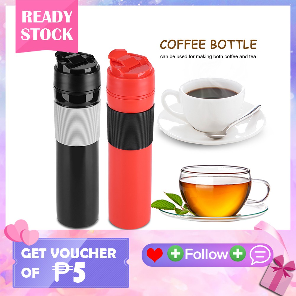 350ml Portable Coffee Press Bottle Tea Maker Water Cup Shopee Philippines