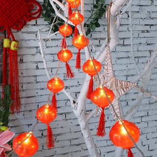 #Growfonder#2 Meters USB Spring Festival Lantern Light Battery Operated Chinese New Year Red Lantern String Lamp Multi Color Outdoor Garden Night Lights for Home Party Wedding festivals Decor #7