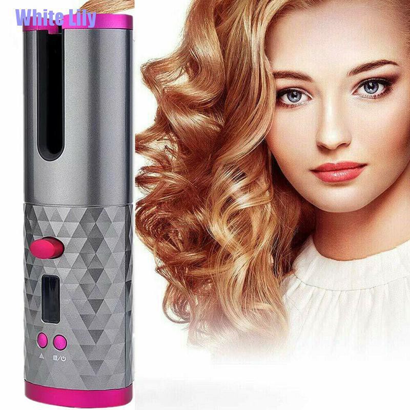 cordless rotating curling iron