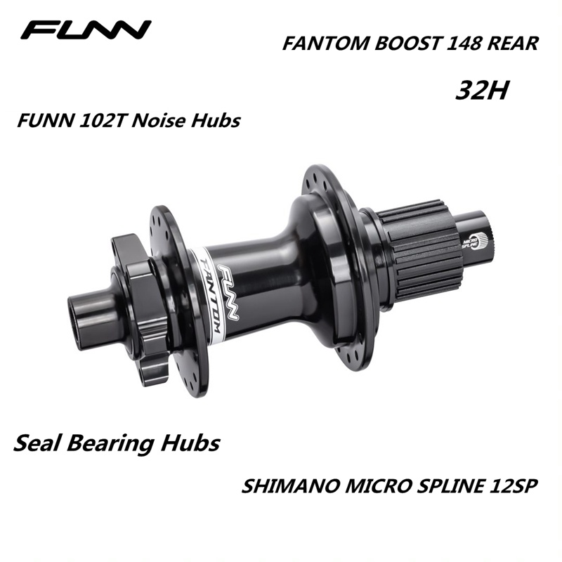 FUNN FANTOM 102T BOOST HUB MTB MOUNTAIN BIKE 4 SEAL BEARINGS BOOST 110 148 32 Holes THROUGH AXLE