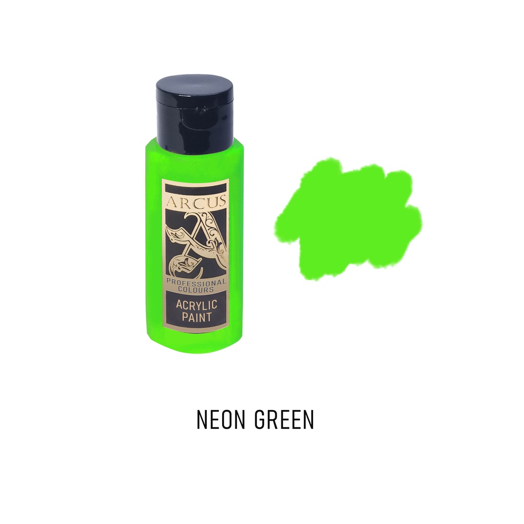Arcus Colours Acrylic Paint - Neon Green 30ml. | Shopee Philippines