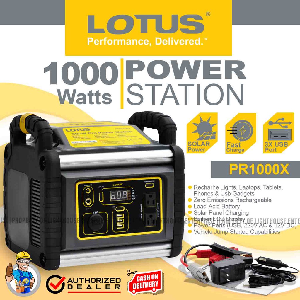 LOTUS 800W Pro Inverter Rechargeable Portable Power Station Generator