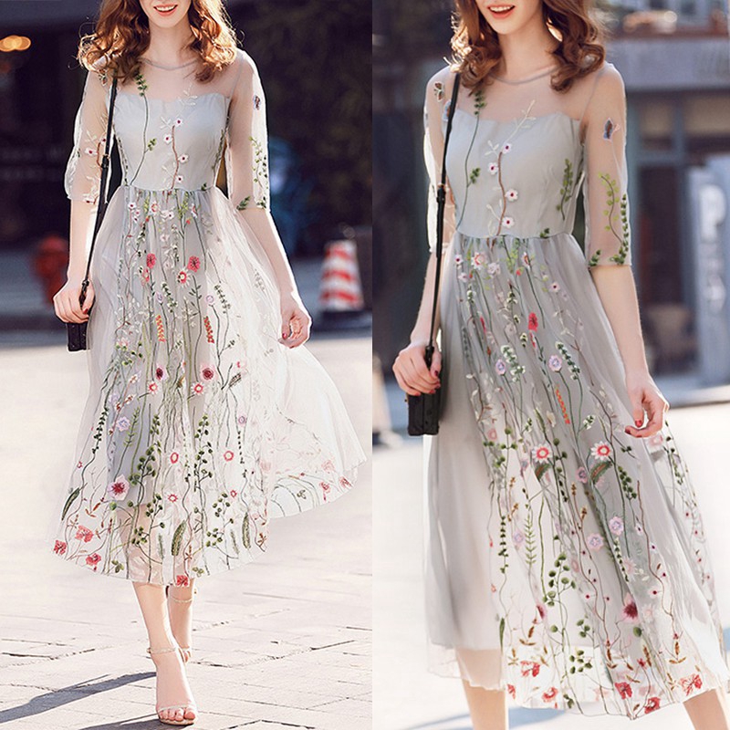 floral chiffon dress