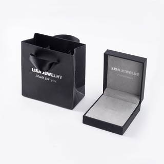 High Jewelry Gift Box Black Necklace Box Packaging Bag Memorial Day Earring Gift Box