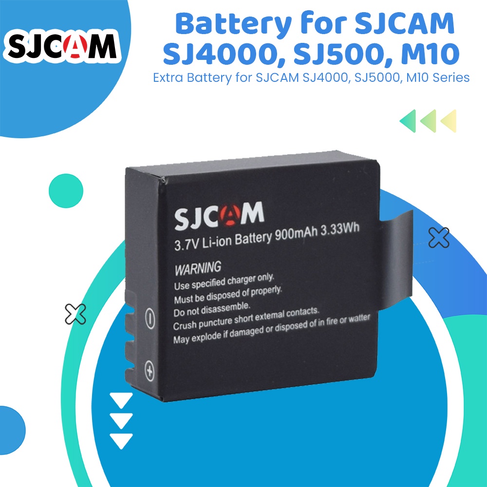 Battery for SJCAM SJ4000, SJ5000 M10 Action Sports Camera | Shopee  Philippines