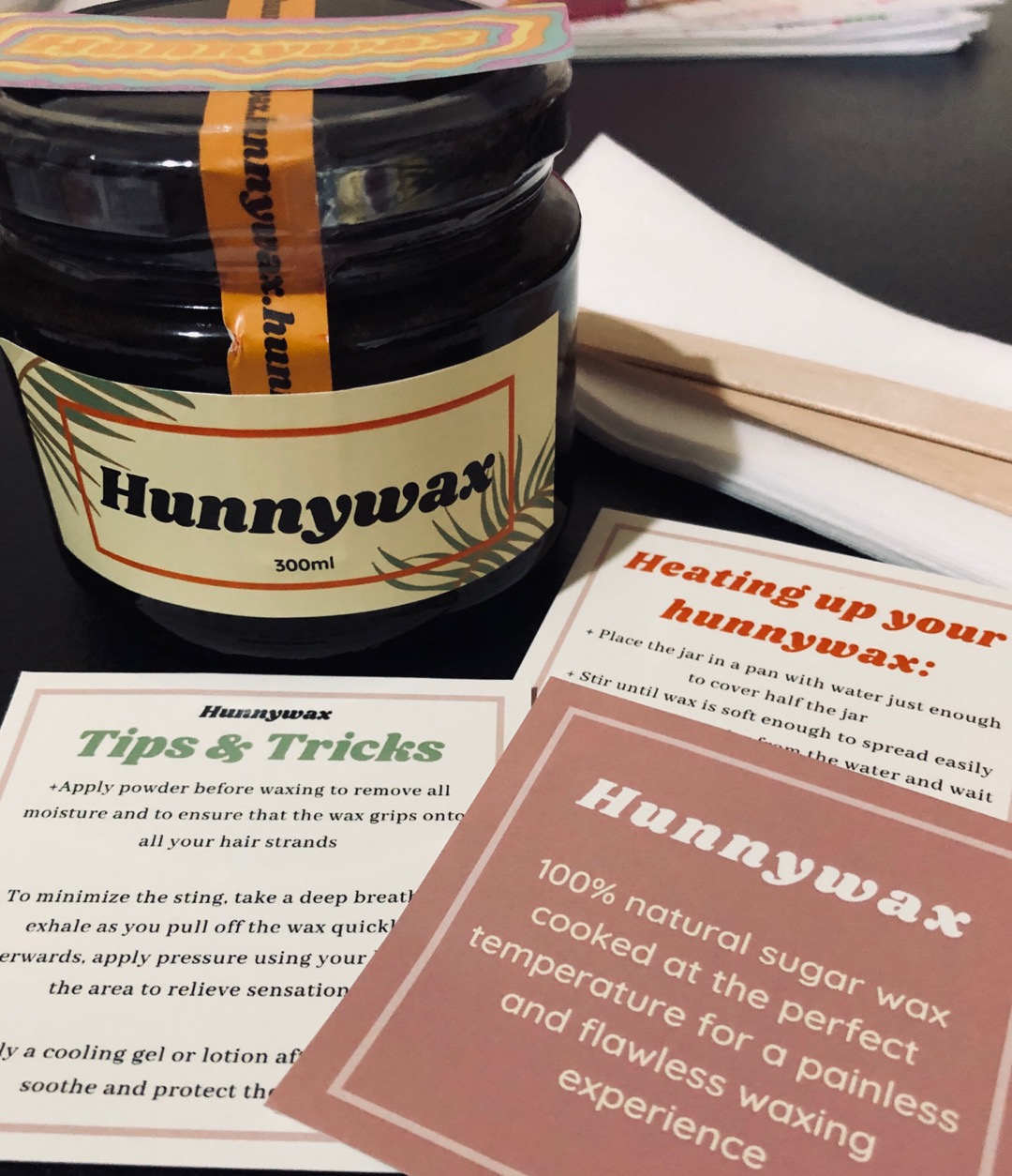 Hunnywax Waxing Kit 100 natural sugar wax Shopee Philippines