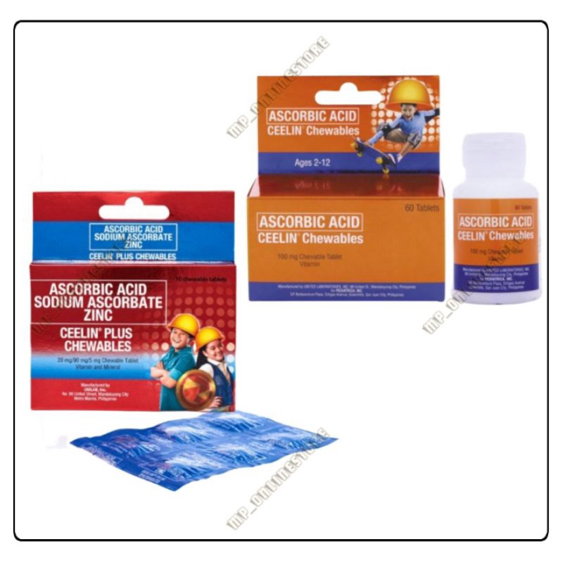 Ceelin Plus Chewables Vitamin C with Zinc 10 tabs Ceelin Chewables