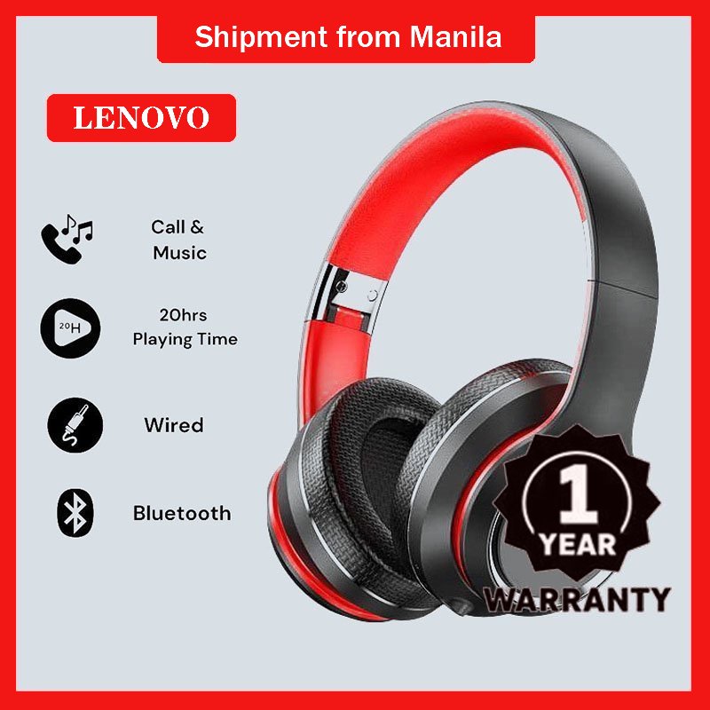 Lenovo Hd200 Bluetooth Headphone With Mic Active Noise Cancelling