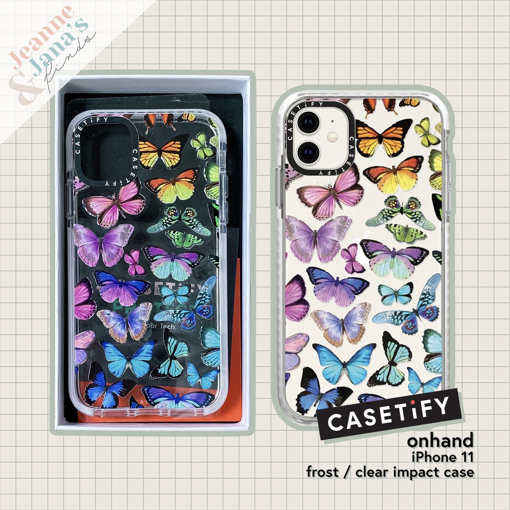 Casetify Iphone 11 Butterfly Frost Clear Impact Case Shopee Philippines