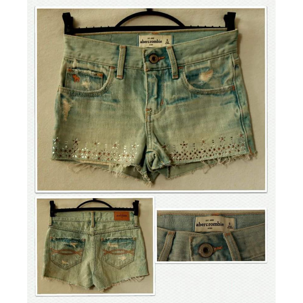 abercrombie kids jean shorts