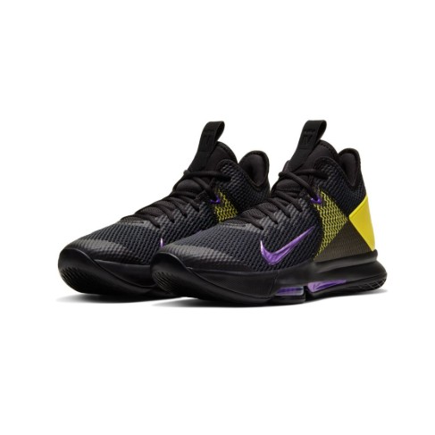 black and purple lebrons