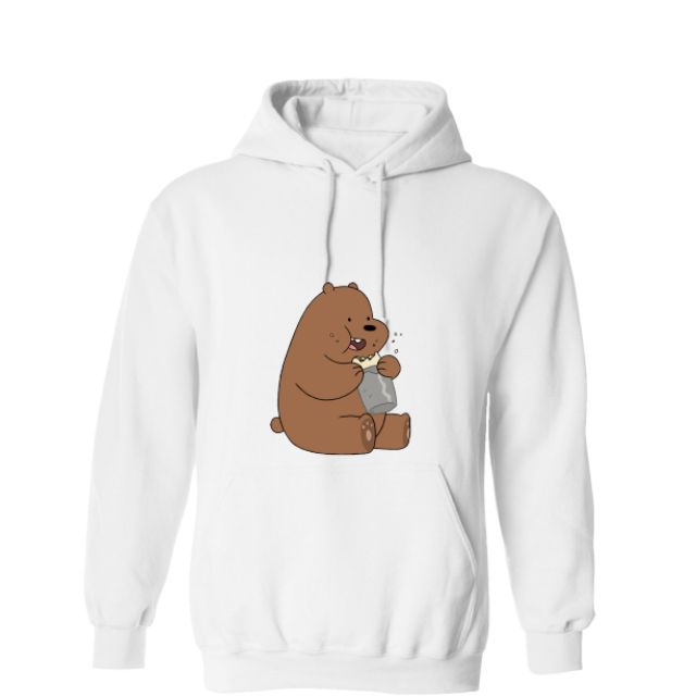 We bare bears grizzly bear in white hooded jacket high quality | Shopee ...