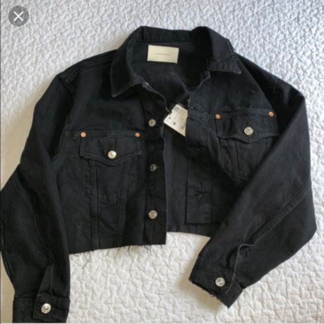 cropped jean jacket zara