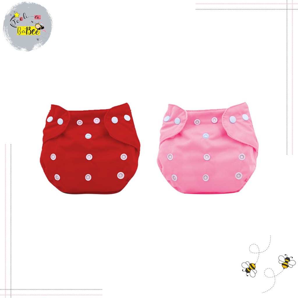 PeekaBabee Baby Cloth Washable Diaper Plain Reusable Cloth Diaper
