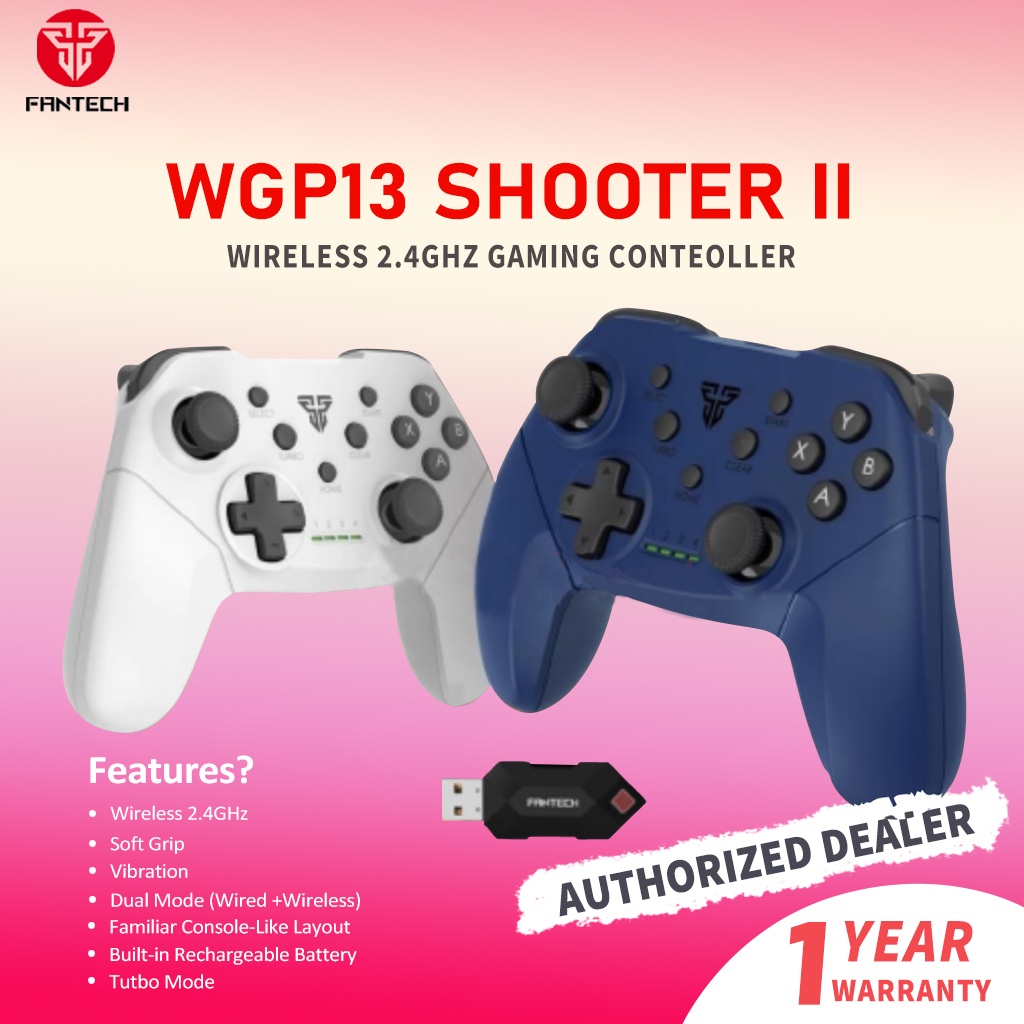 Fantech WGP13 Shooter II Dual Mode Wireless & Wired 2.4GHZ Gaming Controller PC Laptop PS3 4