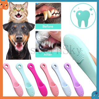 1Pc Soft Silicone Pet Tooth Brush Finger Toothbrush Bad Breath Care Pet Dog Cat Cleaning Supplies Dog Accessories Soft Finger Nose Blackhead Cleaning Brush